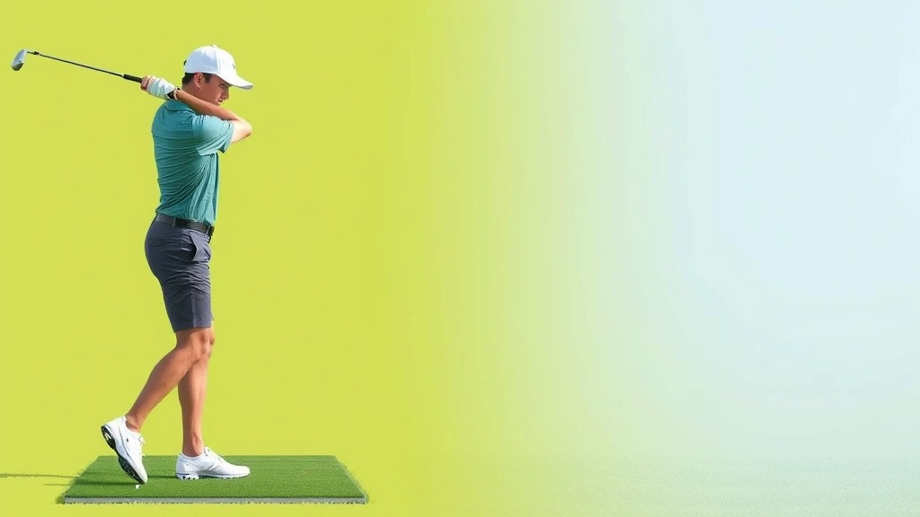 Golfer demonstrating correct athletic stance and posture with proper knee flex and spine angle, viewed from side angle on practice tee, showing natural arm hang and balanced weight distribution